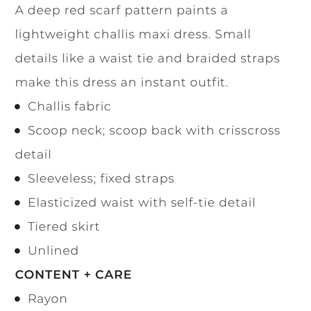 TORRID red scarf print challis maxi dress - Picture 4 of 7
